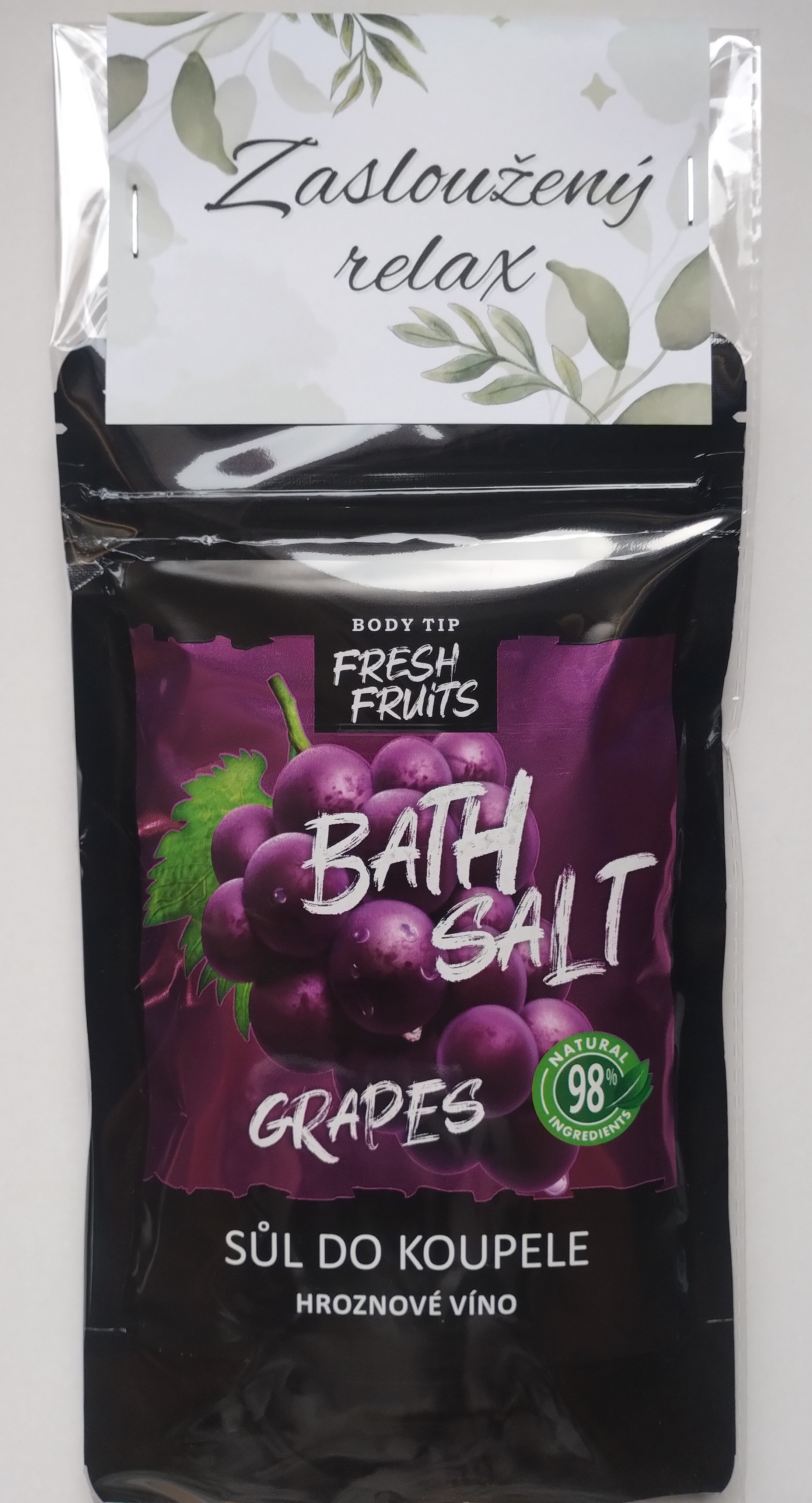 Zasloužený relax - SŮL DO KOUPELE HROZNOVÉ VÍNO 300g